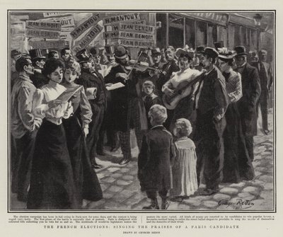The French Elections, singing the Praises of a Paris Candidate by Georges Redon